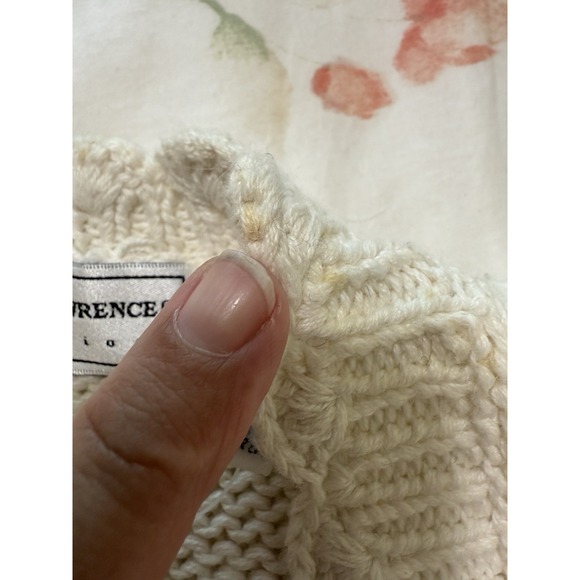 Vtg Knit Cardigan Retro Academia Granny Sweater Cottage Shabby Pearls Large - Picture 14 of 16